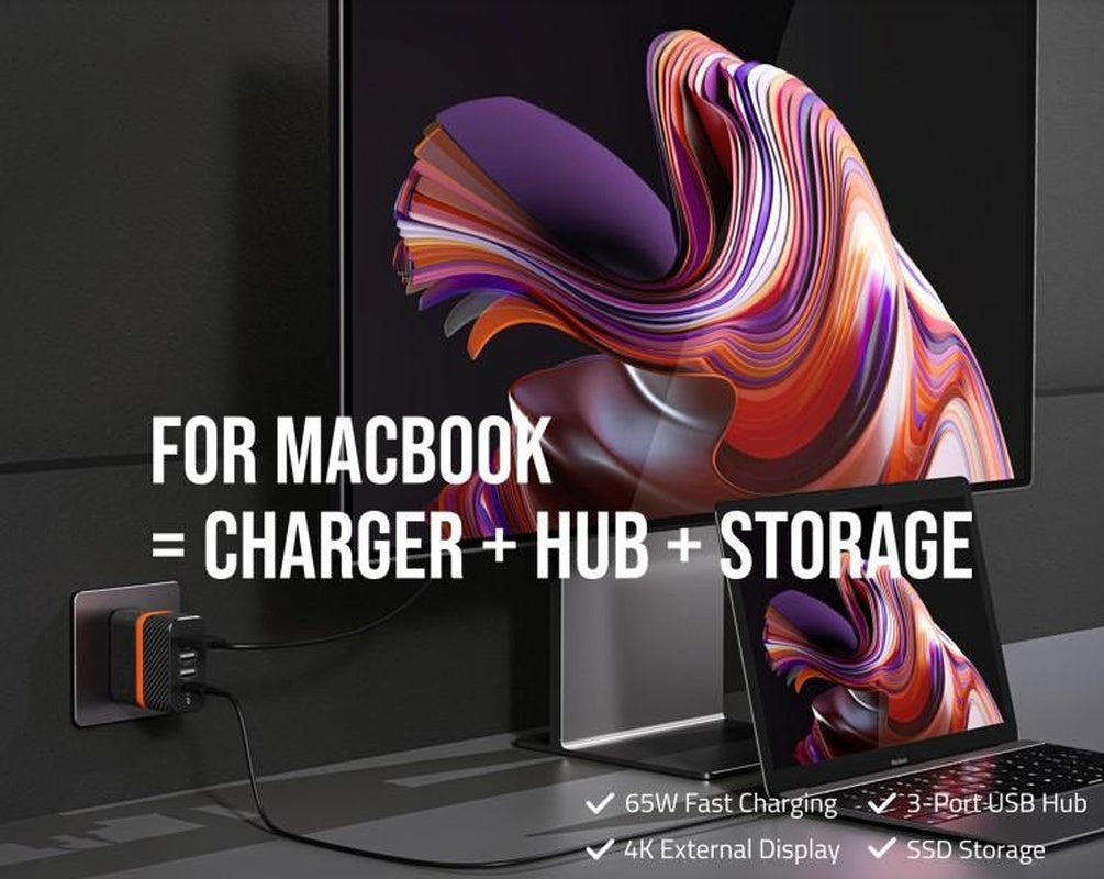 XPORT 7-in-1 Wall Charger Hub with Built-in SSD