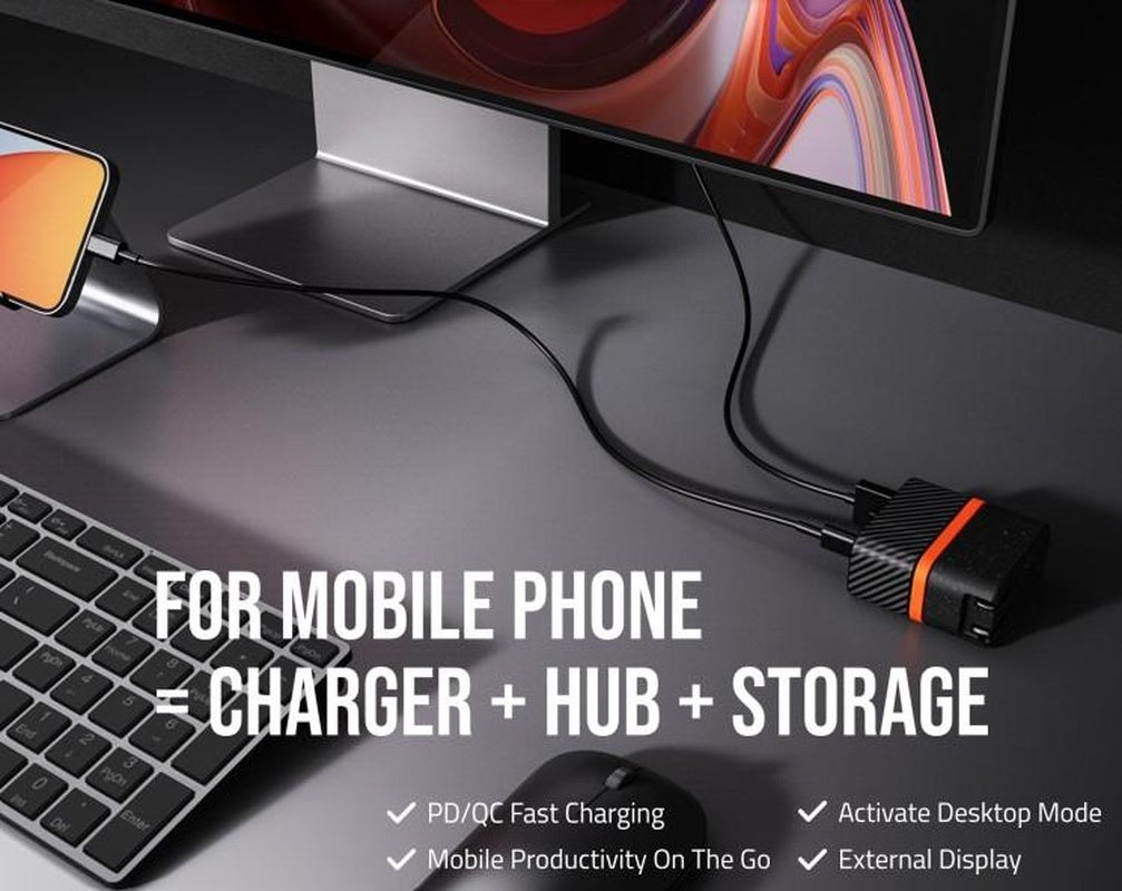 XPORT 7-in-1 Wall Charger Hub with Built-in SSD